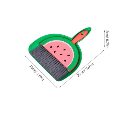 Small Dustpan and Brush Set, Watermelon Mini Dustpan and Brush Whisk Broom,Watermelon - color: Watermelon