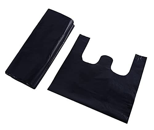 200 Counts Kitchen Garbage Bags and 1.8mil Thick Black Trash Bag with Handles, 14x21.6 Inch 3-4 Gallon Picnic, Kitchen, Daily Use, Bedroom Waste Bin Garbage Bags, Bulk Bags