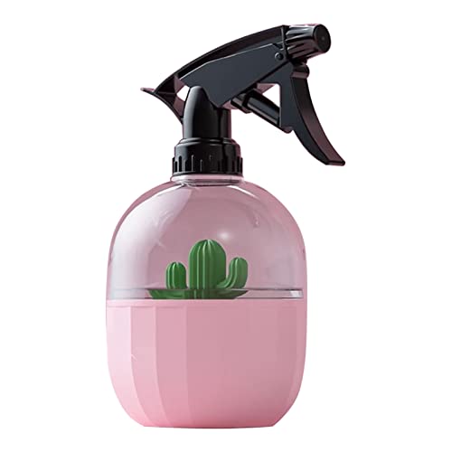 500ml Cactus Gardening Spray Bottle, Spray Bottle Leakproof Large Capacity Portable Gardening Irrigation Cactus Decor Watering Can for Home Pink 18cm x 11cm x 9cm/7.09" x 4.33" x 3.54" - color: Pink