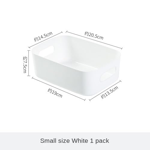 Plastic Storage Bins and Baskets for Efficient Home Classroom Organization Plastic Storage Container Under Bed,Under Sink Bathroom Organizer (Small white) - style: Small white