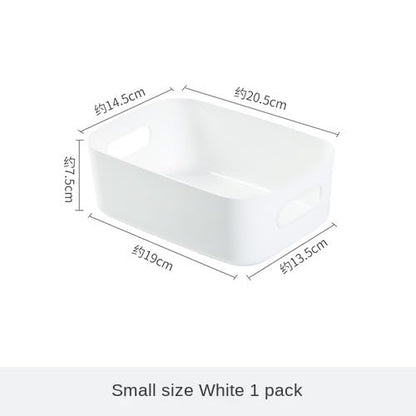 Plastic Storage Bins and Baskets for Efficient Home Classroom Organization Plastic Storage Container Under Bed,Under Sink Bathroom Organizer (Small white) - style: Small white