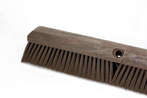 SPARTA 41890EC01 Omni Sweep Plastic Push Broom Head, Heavy Duty, Industrial Broom With Color Code System For Outdoor, Indoor, Garage, Concrete, Patio, Kitchen, Bathroom, 18 Inches, Brown - color: Brown, size: 18 Inches