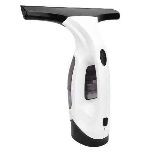 Yosoo Portable Window Vacuum Squeegee, Cordless Automatic Electric Wiping Tool, Intelligent Water Absorption, Prevent Condensation Function, Strong Suction Power, Li ion Battery (US Plug 100-240V)