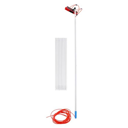 30ft Water Fed Pole Kit Solar Panel Cleaning Brush, Adjustable Window Cleaning Poles with 14in Water Fed Cleaning Brush, Solar Panel Cleaning Pole Outdoor Window Washing Equipment (30Ft, 14in Brush) - size: 30Ft, 14in Brush