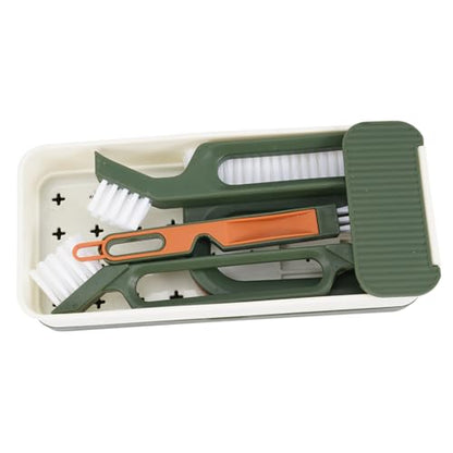 Multifunctional Crevice Gap Cleaning Brush for Narrow Spaces Plastic Small Scrub Tool for Window Tracks Countertops Corners Household Cleaning Aid