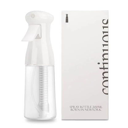 Hair Spray Bottle,Continuous Water Mister Empty Spray for Hairstyling, Cleaning, Plants, Misting and Skin Care - color: white