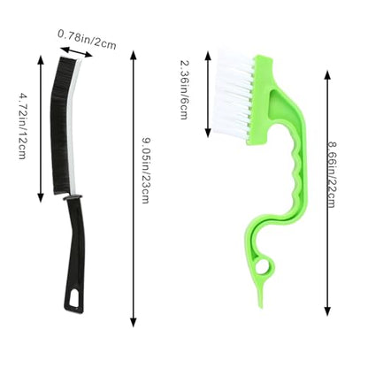 12Pcs Cleaning Kit: 10 Double-Layer Steel Wire Scrub Clothes + 1 Scrub Brush + 1 Crevice Brush for Kitchen, Vegetables, Home - color: 10 Pairs of Double-layer Cloths + 1 Thick Brush + 1 Gap Brush Green
