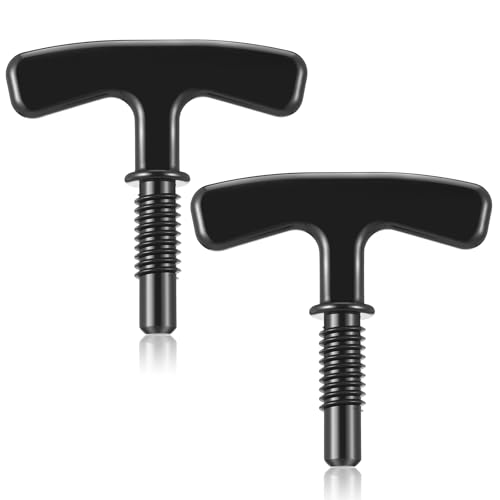 Lasnten 2 Pack Remover for Drain Covers Drain T Puller Shower Drain Removal Tool Drain Gunk Remover Tool Pipe Puller Black Drain Key for Easy Shower Drain Cleaning Bathroom Sink