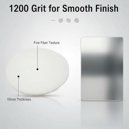 4 Inch 1200 Grit Drill Brush Scrubber Scouring Pads, 5 Pcs Hook & Loop Power Scrubber Scour for Rotary Tools, Random Orbital Sander (White) - style: White - 1200#
