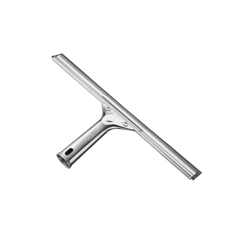 Unger Professional Stainless Steel Heavy-Duty Squeegee, 12", Silver - size: 12-inch, style: 12” Stainless Steel Squeegee
