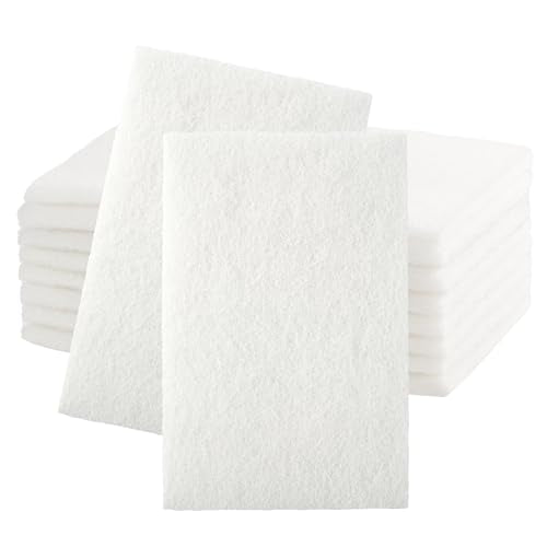 6” x 9” White Light Duty General Purpose Scuff Pads, 1200 Grit, 10 PCS Abrasive Pads for Final Scuffing,Surface Adhesion Preparation,Cleaning,White Scotch Abrasive Brite Pad - color: 1200grit-White