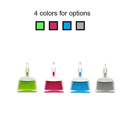 Mini Broom and Dustpan Set-Mini Whisk Set for Desk, Housekeeping, Office, Kitchen, Pet Nest, etc.,Daily Cleaning Necessity Plastic Mini Dustpan Set (Gray) - color: Gray