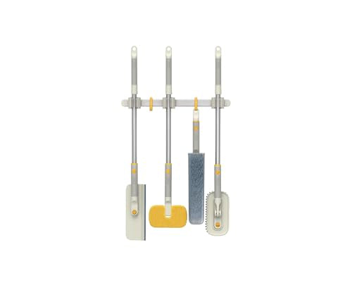 Joseph Joseph CleanTech Cleaning Utility Tool Storage Rail, Organizer Rack with 3 Adjustable Grips and 3 Hooks, Screws Included - style: Storage Rail