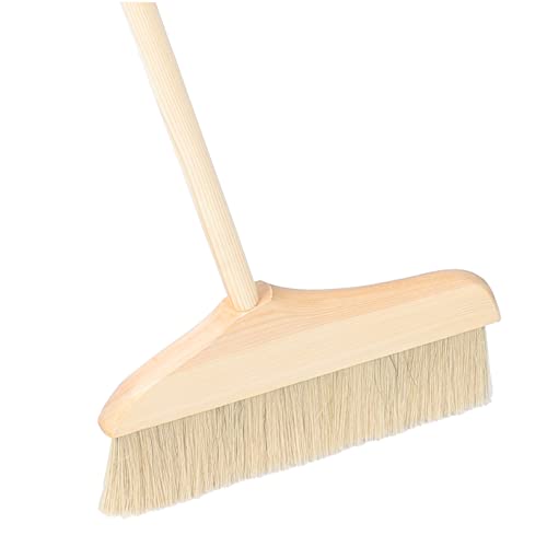 Vaguelly Detachable Long Handle Soft Bristle Sweeping Broom for Efficient Floor Cleaning Home Kitchen and Living for Carpets and Hardwood Floors