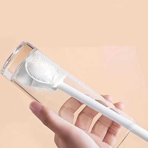 2Pcs Flexible Silicone Soft Bottle Brush with Long Handle Deep Bottle Cleaning for Narrow Neck Bottles Water Bottles Flasks