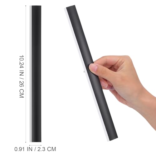 Angoily 4pcs Rubber Strip Replacement for Dustpan Dust Pan Edge Refill Inlet Pressing Strips, Dustpan Lip Replacement, Silicone Garbage Shovel Edge Protectors Rubber Lip Edge (Pack of 2) - size: 26X2.3CM (Pack of 2)