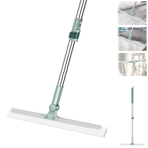 Retractable Silicone Floor Scraper Bathroom Wiper,Retractable Silicone Floor Scraper Bathroom Wiper 35cmsiliconegroundscrape,Floor Wiper 52cmsiliconescrape,Pet Hair Cleaning Silicone Broom (20in) - color: 20in