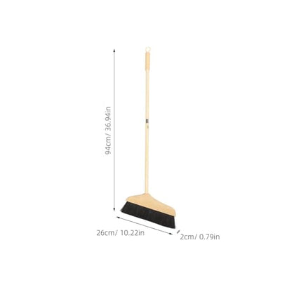 ULTECHNOVO Horsehair Broom for Hardwood Floors, Soft Bristle Indoor Sweeping Brush with Pine Wood Head, Anti-Static Dust Remover for Home Kitchen, 37 Inch Wood Long Handl