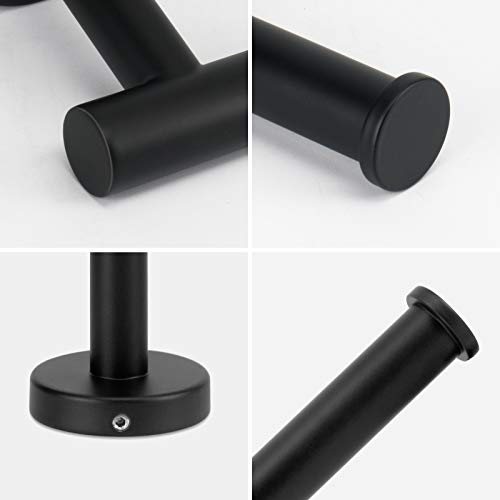 NearMoon Bathroom Toilet Paper Holder, Premium SUS304 Stainless Steel Rustproof Wall Mounted Toilet Roll Holder for Bathroom, Kitchen (1 Pack, Matte Black) - color: Matte Black