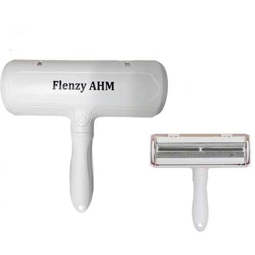 Pet Hair Remover Tool, Reusable Lint Roller Brush for Cat and Dog Hair and Fur Remover from Sofa, Couch, Furniture, Carpet, Bedding, Clothes and Car Seat. Waterproof, Portable and Easy to Clean-White - color: White