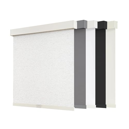 AOSKY Blackout Roller Shades Cordless Blinds for Windows, Free-Stop Shades with Valance, Thermal Insulated Fabric, UV Protection, Blinds for Home and Office (26.5" W x 72" H, Linen Beige - color: Linen Beige, size: 26.5"W x 72"H