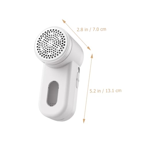 USB Rechargeable Fabric Shaver Sweater Pilling Remover Lint Trimmer Portable Electric Lint Eraser for Clothes Coats Pet Fur and Upholstery with Abs Material Battery Operated White