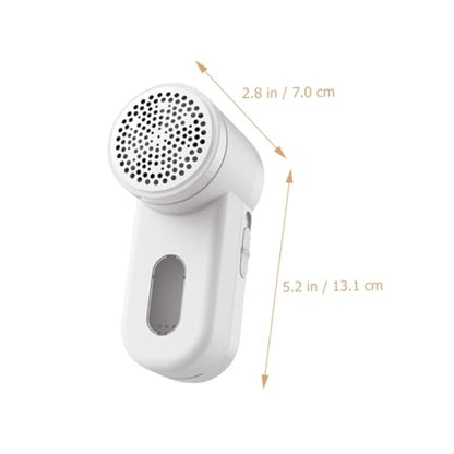 USB Rechargeable Fabric Shaver Sweater Pilling Remover Lint Trimmer Portable Electric Lint Eraser for Clothes Coats Pet Fur and Upholstery with Abs Material Battery Operated White