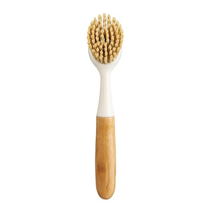 HIC Kitchen Dish Scrubbing Brush, Bamboo with Non-Scratch Bristles - style: Scrubber Brush