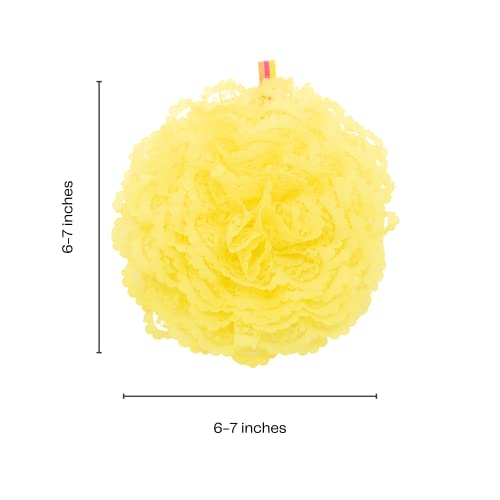 Reusable sponge, washable scrubber, non-scratching, odorless dish scrubbie - Peony collection 1ct (Yellow) - color: Yellow