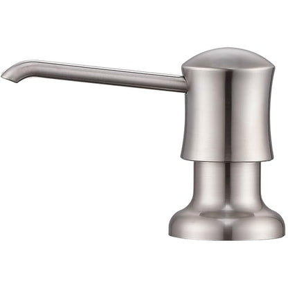 Soap Dispenser for Kitchen Sink Brushed Nickel, Built-in and Refill-from-Top Design with Liquid Hand & Dish Soap Bottle - color: Brushed Nickel, size: with Bottle