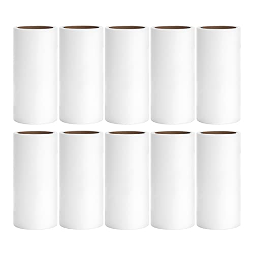 Lint Roller Refills 4 inch Bulk 10 Rolls Total 600 Sheets Extra Sticky Lint Remover Replacement Refills Compatible with Evercare PetLovers Muji IKEA and Others (Inside Dia. 1-1/2 inch) - size: Inside Dia. 1-1/2 inch