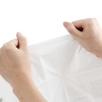 happimess 8 Gallon (30L) Drawstring Trash Bags, Slim, Unscented, White, Heavy Duty LDPE Liners for Kitchen and Household, Custom Fit 120 Count (6 Packs of 20 Liners) HPM3000D-W-6SET - size: 120 Count (Pack of 1)