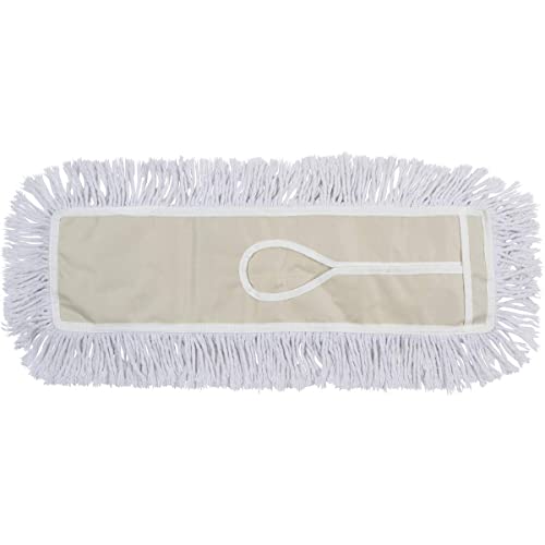 24 Inch Commercial Dust Mop Replacement Head – Reusable Cotton Dust Mop Refill for Floor Cleaning and Janitorial Use - size: 24x5 Inch (Pack of 1)
