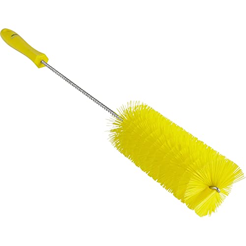 Vikan 2 5/8 in W Tube and Valve Brush, Medium, 13 1/2 in L Handle, 5 51/64 in L Brush, Yellow 53706-1 Each - color: Yellow