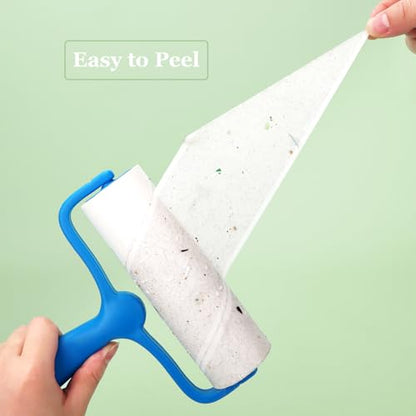 6.3 inch Lint Roller Refills Only for 6.3'' Large Lint Rollers Extra Sticky Lint Pet Hair 6.3 inch Replacement Rolls, Pack of 4 Refills, 90 Sheets per Refill, 360 Sheets Total - size: 6.3 inch