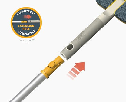 Joseph Joseph CleanTech 2-in-1 Bathroom Tub Shower Cleaning Scrubber with Microfiber pad and Abrasive Scouring Pads - style: Surface Scrubber