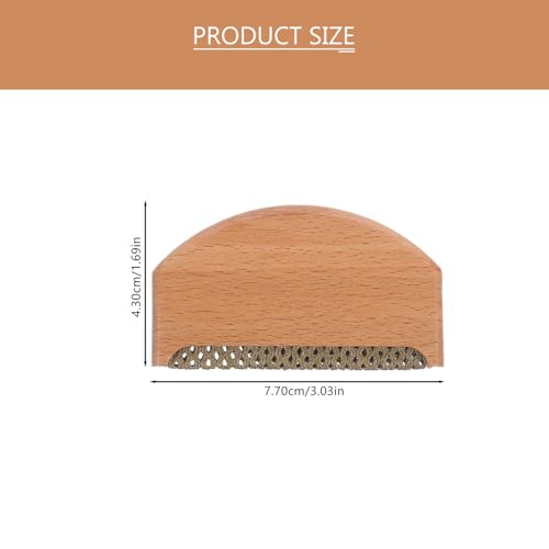 Kichvoe 2pcs Manual Portable Lint Remover Hair Scraper for Clothes and Carpet, Wooden Fabric Scraper for Sweaters and Wool Coats, Reusable Pet Hair Lint Shaver for Home Cleaning