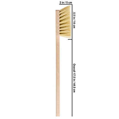 Redecker Wheel Brush, Extra-Long Handle, Beechwood and Durable Tampico Fiber, 17-3/4 inches, Made in Germany