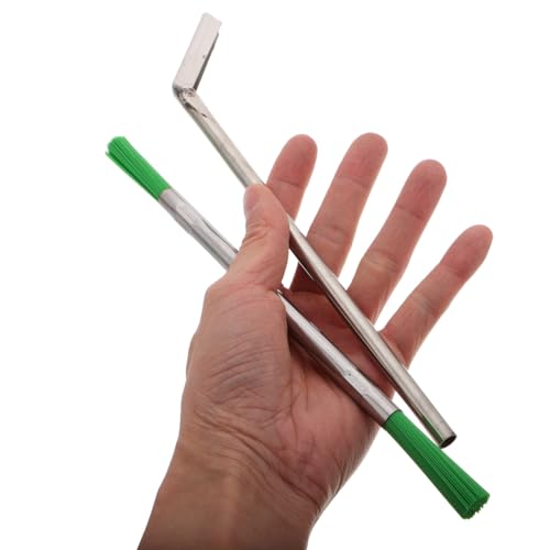 Amosfun Elevator Sill Cleaner Tool with Long Handle Gap Scraper and Brush for Efficient Elevator Track Cleaning in Commercial and Residential Buildings - size: 22.50X0.80X0.80CM