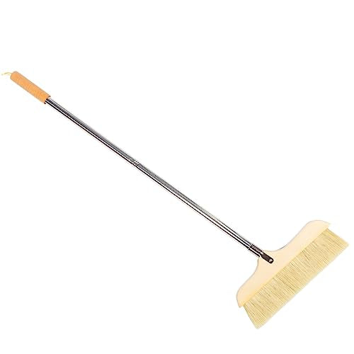 Solid Wood Bristle Broom Household Cleaning Soft Bristle Broom Soft Cleaning Brush Kitchen Hardwood Floor Household Khaki Solid Wood - color: Khaki