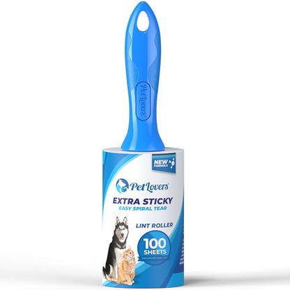 PetLovers Extra Sticky Lint Roller Mega Value Set for Pet Hair Removal, Dog and Cat Lint Remover (1 Pack) - size: 1 Pack Lint Roller