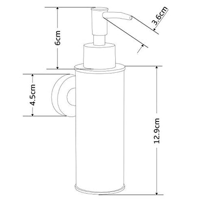 BGL Soap Dispenser Stainless Steel 304 Chrome Wall Mount Liquid and Soap Dispenser for Kitchen and Bathroom - color: Silver