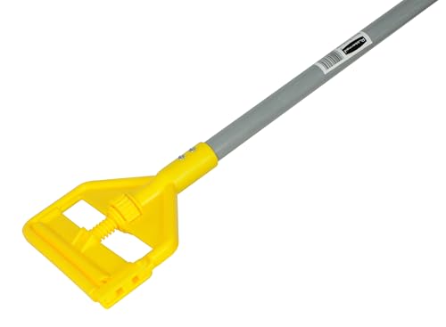 Rubbermaid Commercial Products Invader 54" Heavy Duty Fiberglass Wet Mop Handle, Yellow, for Professional/Industrial Floor Cleaning, Compatible with 1" Headband Mops