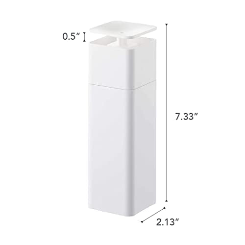 Yamazaki Home Tower One Handed Dispenser - Abs Plastic - 8.5 Fluid Oz., 250 Milliliters - color: White