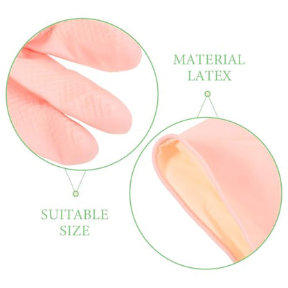 3 Pairs Medium Reusable Latex Dishwashing Gloves Non-slip Kitchen Cleaning Gloves for Women Pink, Teal, and Orange Colors, Household Washing and Cleaning Use