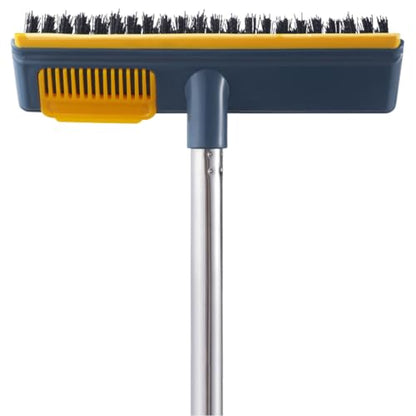 Long Handle Floor Scrub Brush Stiff Bristle Cleaning Brush with Telescopic Handle for Bathroom and Kitchen Grout Cleaning Household Use