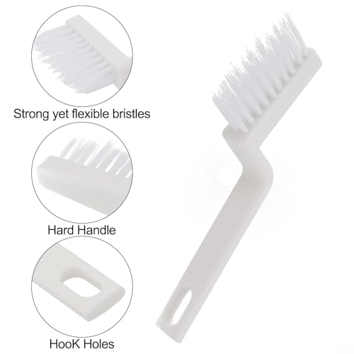 Grout Cleaner Brush with Stiff Bristles for Tile Joints and Crevices Angled Design Scrubber for Bathroom Kitchen Window Tracks Blinds Car Vents Shower Door Tracks and Other Tight Spaces(Flat head) - size: Flat head