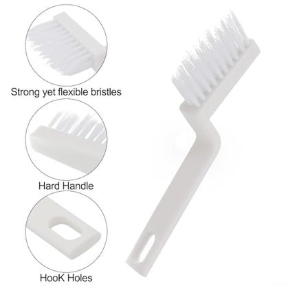 Grout Cleaner Brush with Stiff Bristles for Tile Joints and Crevices Angled Design Scrubber for Bathroom Kitchen Window Tracks Blinds Car Vents Shower Door Tracks and Other Tight Spaces(Flat head) - size: Flat head