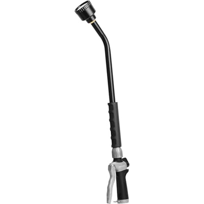 RESTMO Heavy Duty Full Metal Long Watering Wand, 24 Inches Gentle Soft Full Shower Sprayer Wand with Flow Control, Hose Wand for Hanging Baskets, Shrubs, Plants, Flowers, Garden and Lawn, Flash Black - color: Flash Black