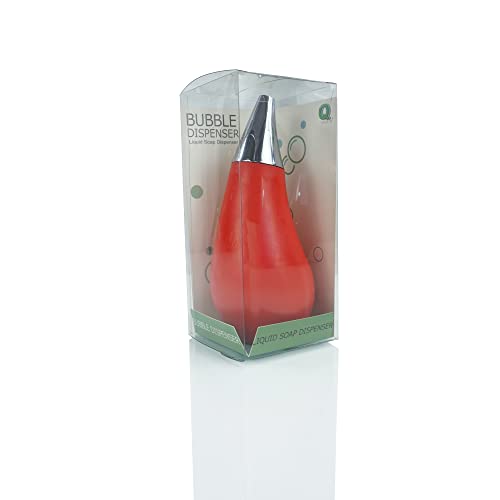Kitchen Bathroom Counter top Squeezable Soap Dispensers Tear Drop Shape Bottle (Red, ~7oz) - color: Red, size: ~7oz